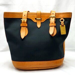 Dooney & Bourke Green & Tan Heavy Twill Tote from the Cabriolet Collection